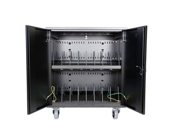 LEBA NoteCart Flex Extended 16 - Vogn (kun lading) - for 16 nettbrett / notebook-er - låsbar - skjermstørrelse: inntil 15" - utgang: AC 230 V