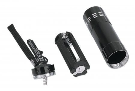 Manhattan 960311, Hånd lommelygte, Sort, Aluminium, Knapper, LED, 9 Lampe( r)