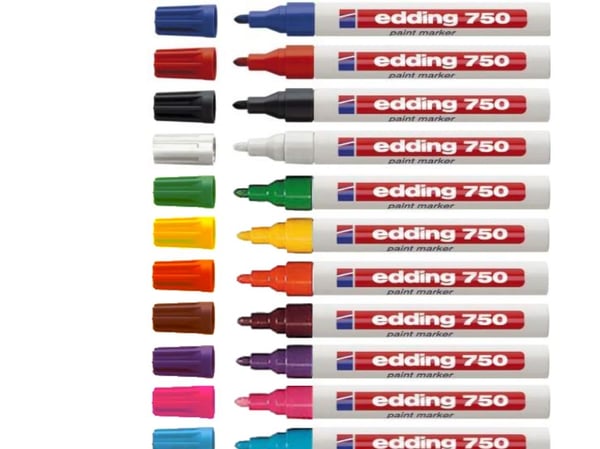 Maalitussi Edding® 750 hopea - (10 kpl/pakkaus)
