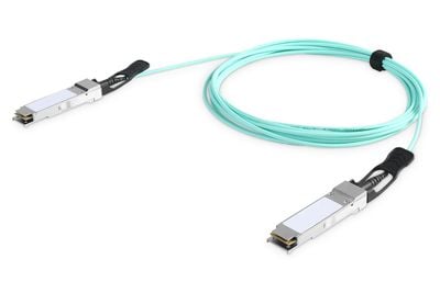 DIGITUS - 40GBase-AOC direkte tilkoblingskabel - QSFP+ til QSFP+ - 10 m - fiberoptisk - Active Optical Cable (AOC)