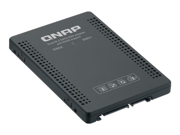 QNAP QDA-A2MAR - Intern RAID-brønn - 2,5" til 2 x M.2 - RAID JBOD, 0, 1 - SATA 6Gb/s