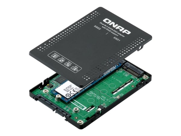 QNAP QDA-A2MAR - Intern RAID-brønn - 2,5" til 2 x M.2 - RAID JBOD, 0, 1 - SATA 6Gb/s