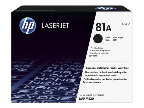 HP 81A - Svart - original - LaserJet - tonerpatron (CF281A) - for LaserJet Enterprise M632, MFP M630; LaserJet Enterprise Flow MFP M630; Officejet ...