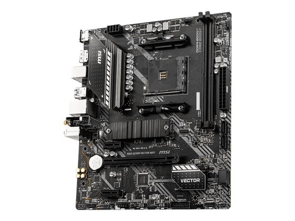 MSI MAG A520M VECTOR WIFI - Emolevy - micro-ATX - Socket AM4 - AMD A520 piirisarja - USB 3.2 Gen 1 - Gigabit LAN, Wi-Fi, Bluetooth - sisäinen grafi...