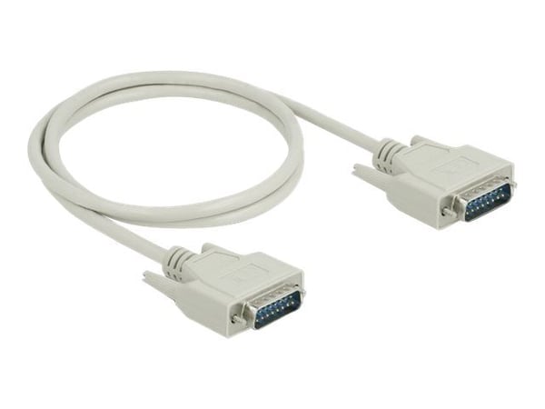 Delock - Serielt kabel - DB-15 (han) til DB-15 (han) - 1 m - tommelskruer - beige