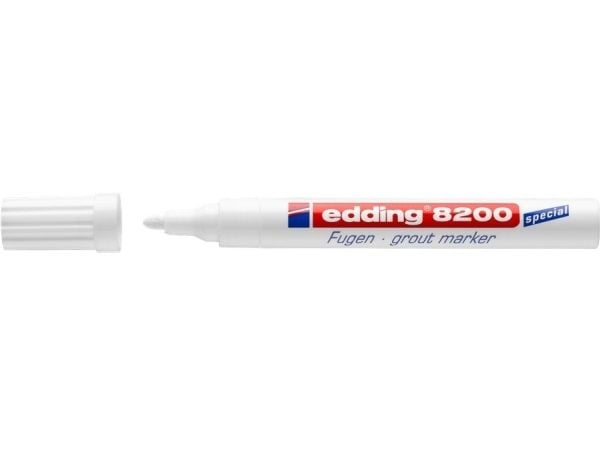 edding 8200 grout - Markering - permanent - vit - 2-4 mm