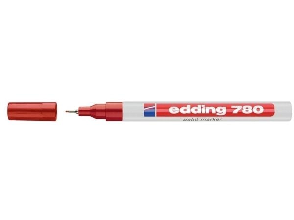 edding 780 paint - Markør - permanent - rød - fargeblekk - 0.8 mm