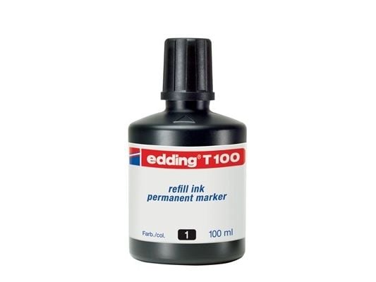 edding T 100 - Blekk - permanent - svart - 100 ml