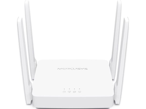 Mercusys AC10, Wi-Fi 5 (802.11ac), Dobbelbånd (2.4 GHz / 5 GHz), Ethernet/bredbåndsforbindelse, Hvit, Frittstående router