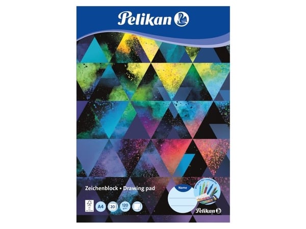 Pelikan tegneblokk DIN A4, 120g/m2, 20 ark