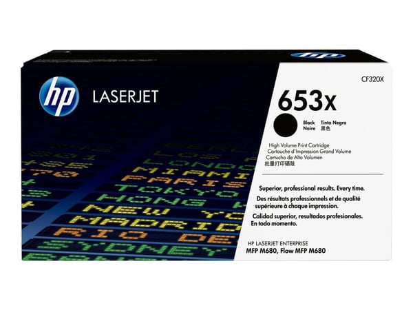 HP 653X, alkuperäinen riittoisa musta LaserJet-värikasetti, 21000 sivua, Musta, 1 kpl