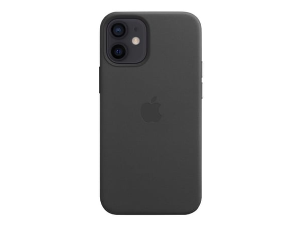 Apple - Baksidesskydd för mobiltelefon - med MagSafe - läder - svart - för iPhone 12 mini