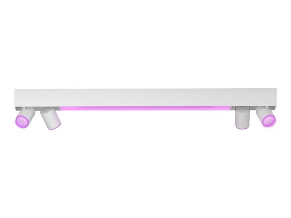 Philips Hue White and Colour Ambiance Centris - Takspotlight - LED-lyspære x 4 - GU10 - total: 22.8 W (ekvivalent 200 W) - klasse A - hvitt lys - 2...