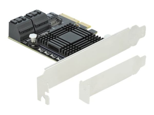 Delock 5 port SATA PCI Express x4 Card - Low Profile Form Factor - Diskkontroller - SATA 6Gb/s - lav profil - PCIe 3.0 x4
