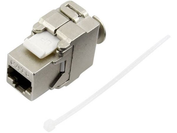 TRU COMPONENTS RJ45-koppling CAT 6 93038C366, rak pol (RJ) 8 metall 1 st