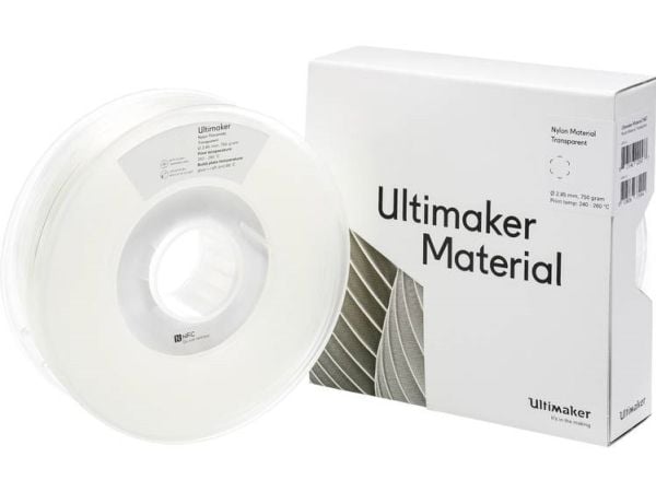 UltiMaker FIUM-NYLO-UM3T PAX - M2085 Transparent 750 - 215158 filament PA 2,85 mm 750 g Transparent 1 stk