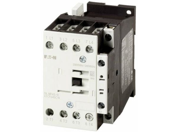 Eaton DILMP45-10(230V50HZ,240V60HZ), Kontaktori, Musta, Valkoinen, IP00, 58 mm, 138 mm, 85 mm