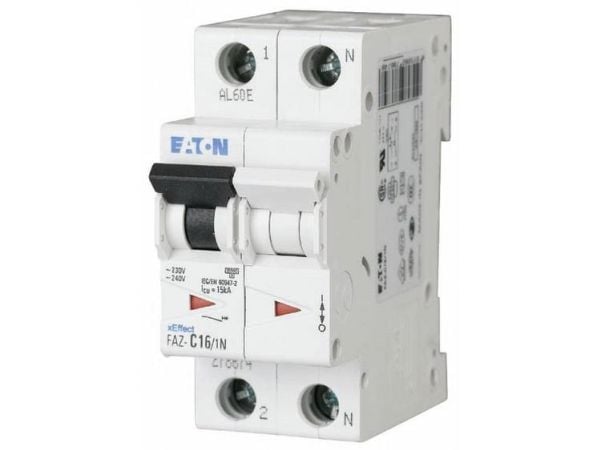 Eaton överströmsskydd FAZ-C6/1N 1+N C 6A 15kA 278668