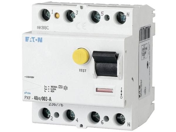 Eaton PXF-40/4/05-A, Vikavirtasuoja, 10000 A, IP20