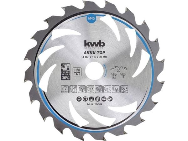kwb 586954, Sponplate, Glassfiberarmert plast, Tre, 19 cm, 3 cm, Wolframkarbidspiss (TCT), 1,3 mm, 2 mm