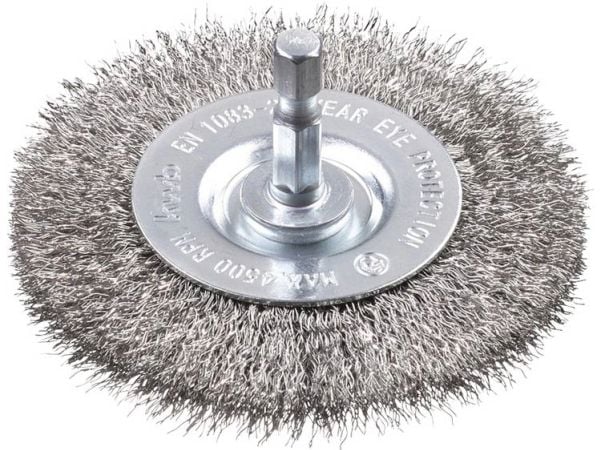 kwb 609810, Stålbørste, 6 mm, 7,5 cm, 0,2 mm, Metall, Rustfritt stål, Stein, Tre
