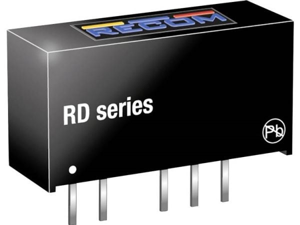 RECOM RD-1212D/P DC/DC-muunnin, tulostus 84 mA 2 W Lähtöjen lukumäärä: 2 x