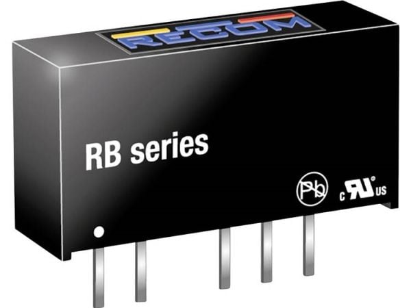 RECOM RB-0512D/P DC/DC-muunnin, tulostus 42 mA 1 W Lähtöjen määrä: 2 x