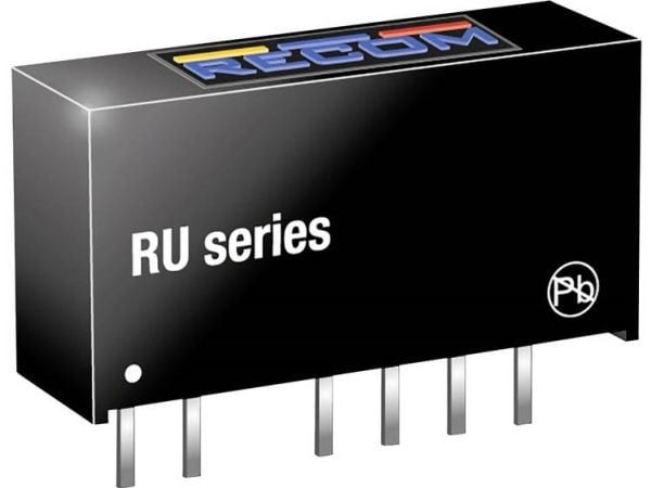 RECOM RU-050505 DC/DC-muunnin, tulostus 100 mA 1 W Lähtöjen määrä: 2 x