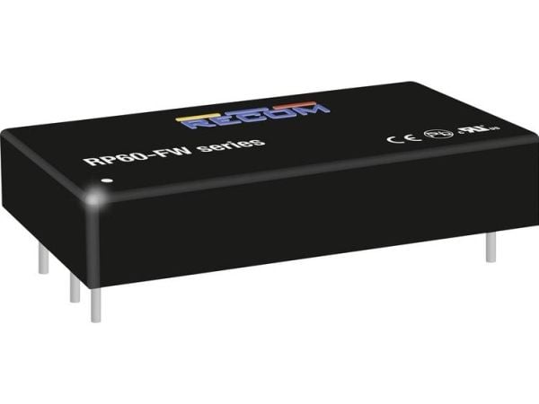 RECOM RPA60-2412SFW/P DC/DC Binary Converter 5000 mA 60 W Lähtöjen määrä: 1 x