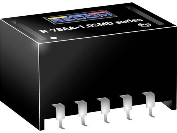 RECOM R-78AA3.3-1.0SMD DC/DC-omvandlare SMD 12 V/DC till 5 V/DC 1 A antal utgångar: 1 st