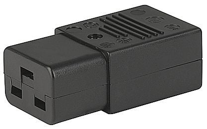 PremiumCord CS220F16, 16 A, 230 V, 3P, Suora, Naaras, Musta