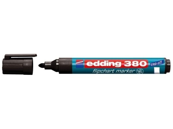 edding 380 flipchart - Markering - för flipdiagram - svart - vattenbaserat bläck - 1.5-3 mm