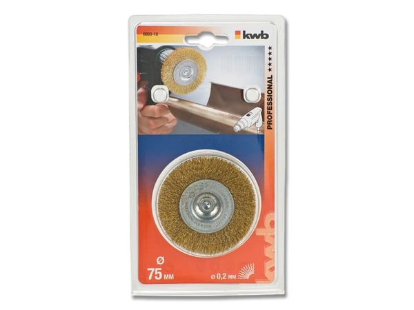 kwb 609310, Stålbørste, 6 mm, 7,5 cm, 0,2 mm, Metall, Stein
