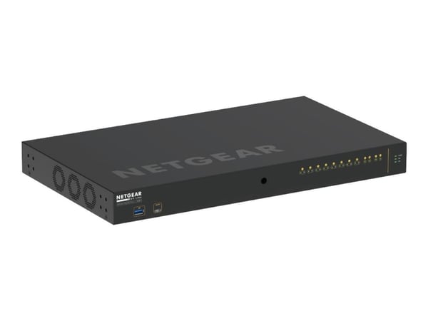 NETGEAR AV Line M4250-10G2XF-PoE++ - Switch - L3 - Styrt - 10 x 10/100/1000 (8 PoE++) + 2 x 10 Gigabit SFP+ - side til side-luftflyt - rackmonterba...