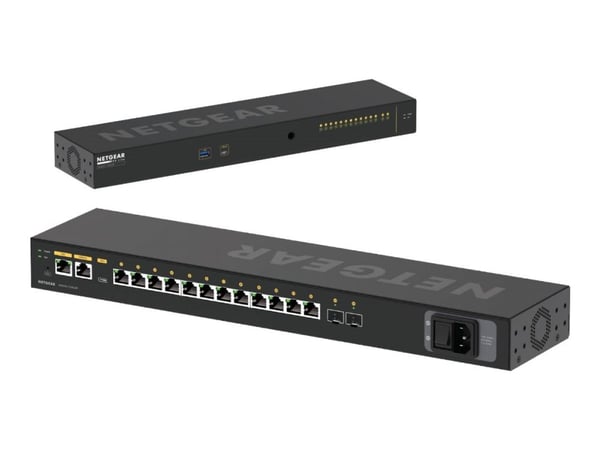 NETGEAR AV Line M4250-12M2XF - Switch - L3 - Styrt - 12 x 10/100/1000/2.5G + 2 x 10 Gigabit SFP+ - side til side-luftflyt - rackmonterbar