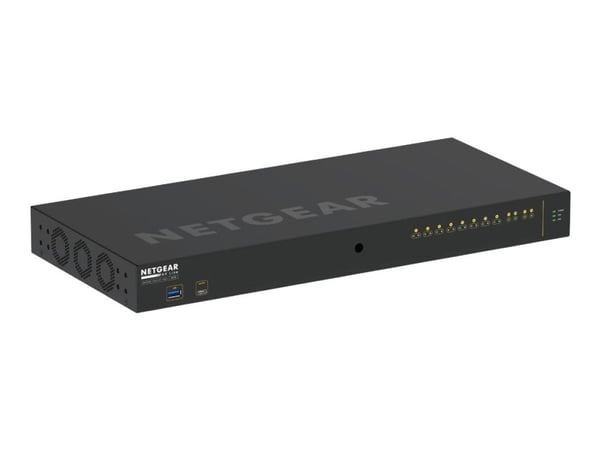 NETGEAR AV Line M4250-10G2XF-PoE+ - Switch - L3 - Administrerad - 10 x 10/100/1000 (8 PoE+) + 2 x 10 Gigabit SFP+ - sida till sida luftflöde - rack...