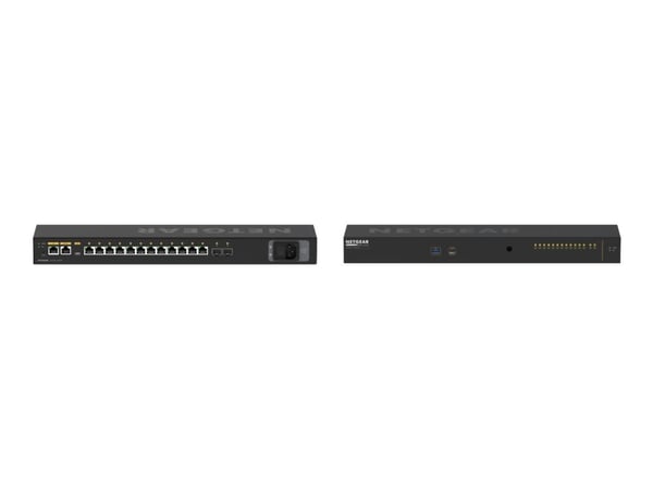 NETGEAR AV Line M4250-12M2XF - Switch - L3 - Styrt - 12 x 10/100/1000/2.5G + 2 x 10 Gigabit SFP+ - side til side-luftflyt - rackmonterbar