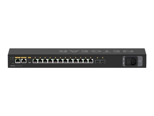 NETGEAR AV Line M4250-12M2XF - Switch - L3 - Styrt - 12 x 10/100/1000/2.5G + 2 x 10 Gigabit SFP+ - side til side-luftflyt - rackmonterbar