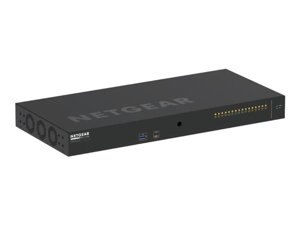 NETGEAR AV Line M4250-16XF - Switch - L3 - Administrerad - 16 x 10 Gigabit SFP+ - sida till sida luftflöde - rackmonterbar