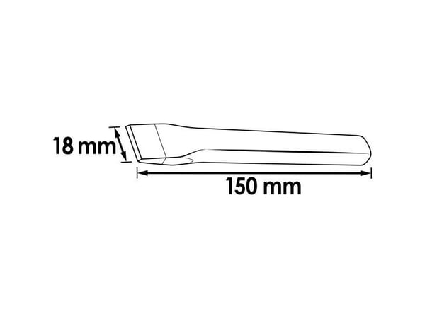 Vigor V1221, Kylmätaltta, Tasataltta, 150 mm, 1,8 cm