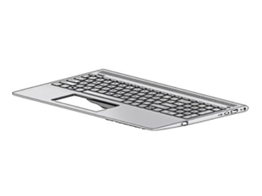 HP L01924-131, Kabinett + tastatur, Portugisisk, Bakgrunnsbelyst tastatur, HP, Pavilion 15