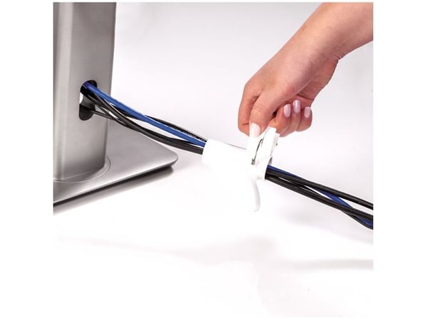 Fellowes CableZip, Fleksrør, Gulv, Plast, Hvit