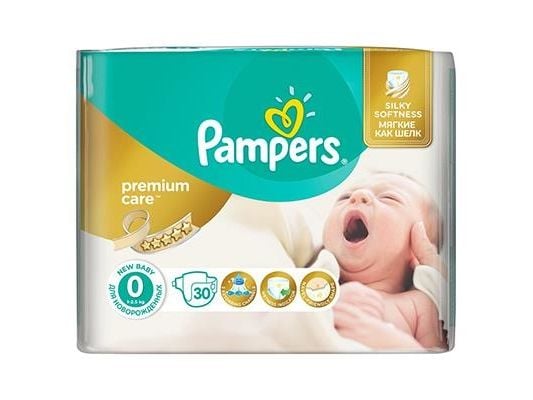 Pampers Premium Care Nyfødtbleier 0,0-3 kg, 30 stk.