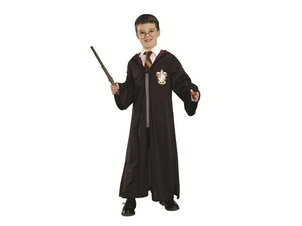 Harry Potter pakke med kappe, briller og tryllestav 5 - 8 år