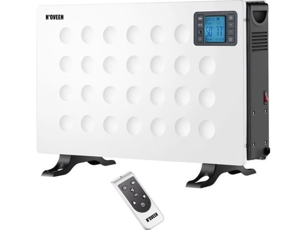 Noveen CH8000 LCD Smart, Elektrisk konvektor-romvarmer, 24 timer, Innendørs, Gulv, Hvit, LCD