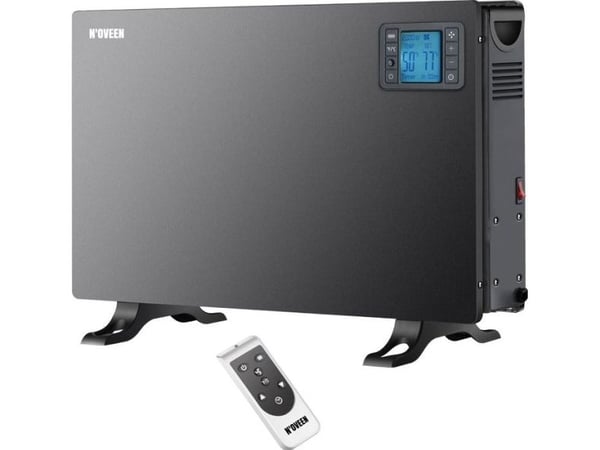 Noveen CH7100 LCD Smart, Elektrisk konvektor-romvarmer, 24 timer, Innendørs, Gulv, Svart, LCD
