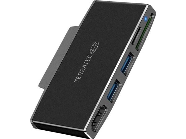 Terratec CONNECT Go1, Sort, MMC, MicroSD (TransFlash), SD, 5 Gbit/s, 4K Ultra HD, 3840 x 2160 piksler, Aluminium