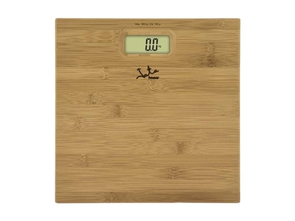 JATA 489, Elektronisk personvåg, 150 kg, 100 g, Bamboo, kg, lb, st, Rektangel JATA 489, Elektronisk personvåg, 150 kg, 100 g, Bamboo, kg, lb, st, Rektangel