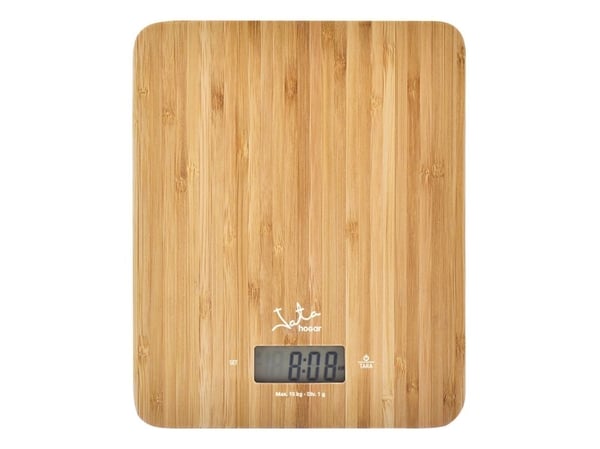 JATA 720, Elektronisk kjøkkenvekt, 15 kg, 1 g, Bamboo, Bamboo, LCD