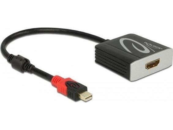 Delock - Video adapter - Mini DisplayPort hann til HDMI hunn - 20 cm - grå, svart